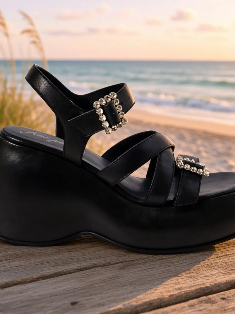 NWT Free People Brooklyn Ankle Strap Platform Sandal